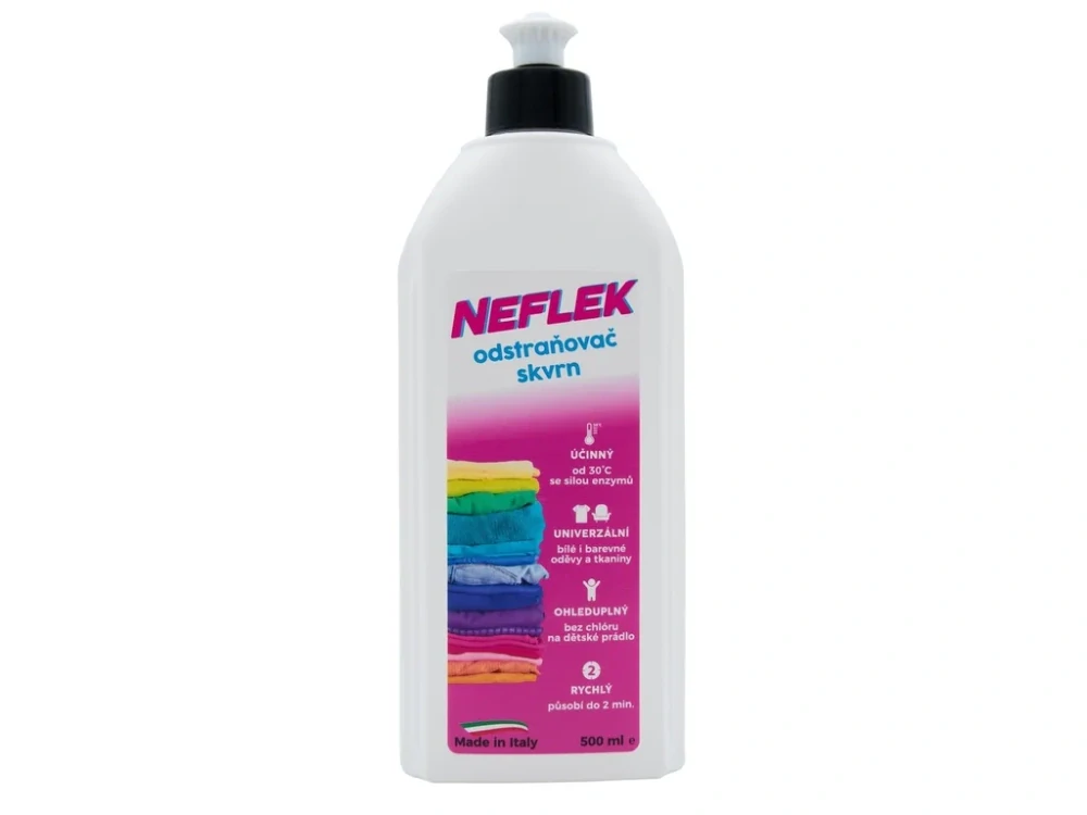 NEFLEK ODSTRAŇOVAČ SKVRN 500 ml enzymatický odstraňovač skvrn