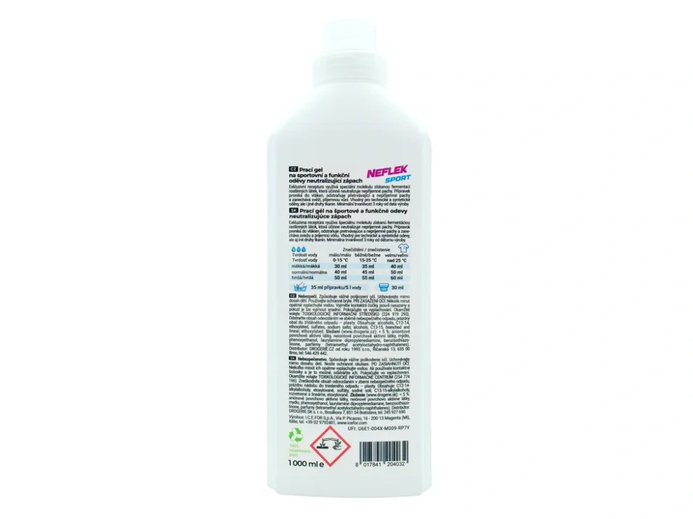 NEFLEK SPORT 1 l prací gel na sportovní prádlo