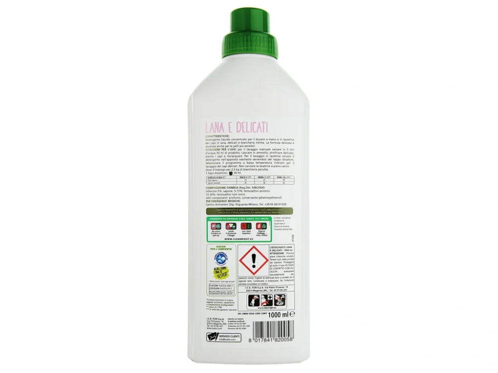L'ECOLOGICO LANA E DELICATI 1 l hypoalergenní prací gel na vlnu a jemné prádlo